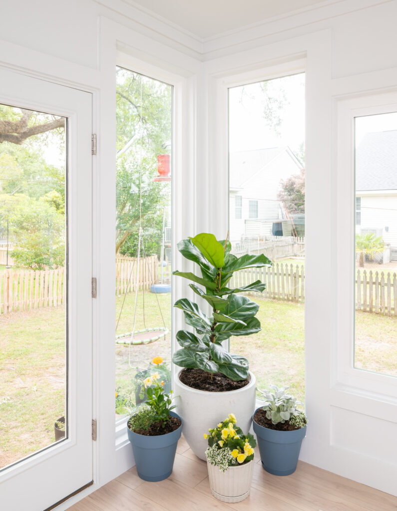 Three season porch enclosure in the Charleston Lowcountry