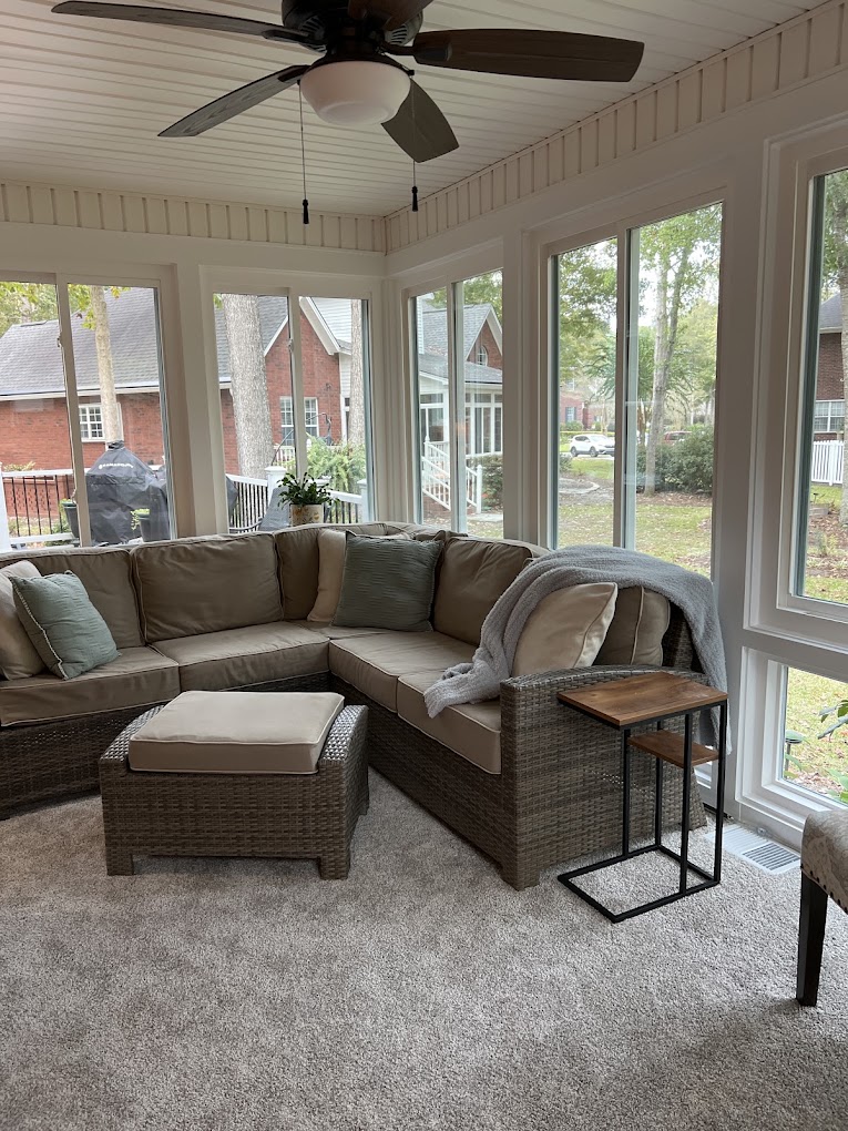 Glass patio enclosure in Mount Pleasant SC